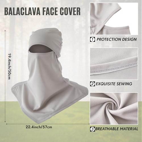 Image of SATINIOR 3 Piece Balaclava Face Cover Sun Protection Neck Cover Summer Balaclava for Men Women Outdoor Sports UV Protector