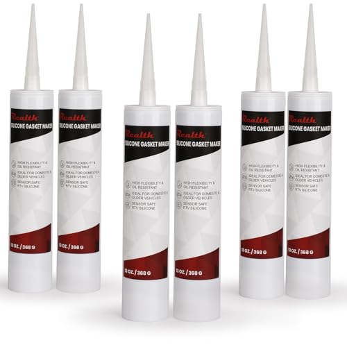 Image of RTV Silicone Gasket Maker Black, High Temperature Gasket Sealer 6x13 Oz. | High Strength Flange Sealing for Automotive Motorbike Machine Equipment Repairing
