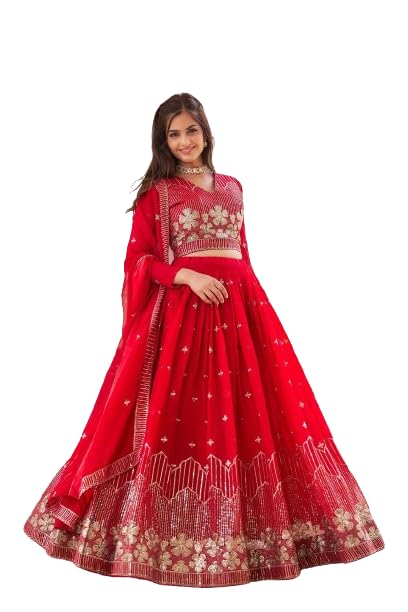 LV'S TRENDZ Design a new embroidery and sequance work indian traditional lehengha choli for women ready to wear