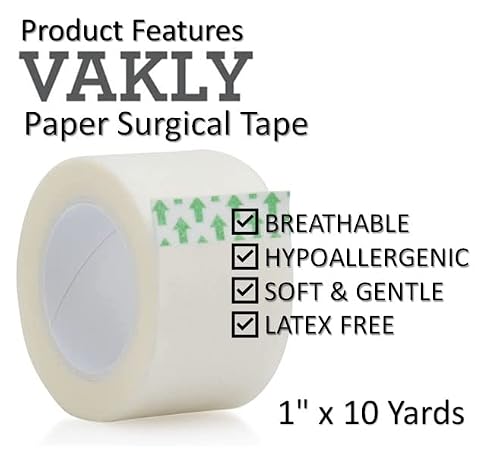 Paper Medical First Aid Surgical Tape 1" X 10 Yards [Pack Of 6 Rolls] Lightweight Breathable Microporous Self Adhesive Latex Free Hypoallergenic Bandage And Wound Dressing Tape #TOP1