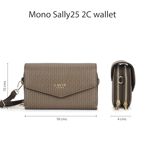 Image of Lavie Luxe Women's Mono Sally 2C Crossbody Sling Bag | Ladies Purse Handbag | Gift for Women