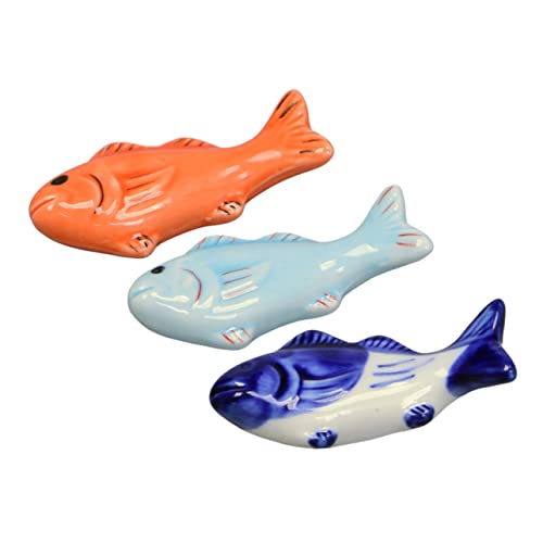 Yardenfun 3Pcs Cute Fish Chopstick Rest Ceramic Decor Miniature Holder Japanese Chopsticks Japanese Chopstick Rest Japanese Style Chopstick Holder Spoon Fork Holder Chopsticks Rack Ceramics #TOP14