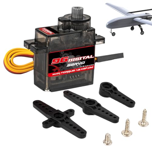 Servo Digital Para Coche RC - Servomotor RC Alta Torque,Accesorio De Control Remoto Preciso Bajo Ruido 1.4Kg Para Aficionados A Aviones s Drones Robots,Drone Robot