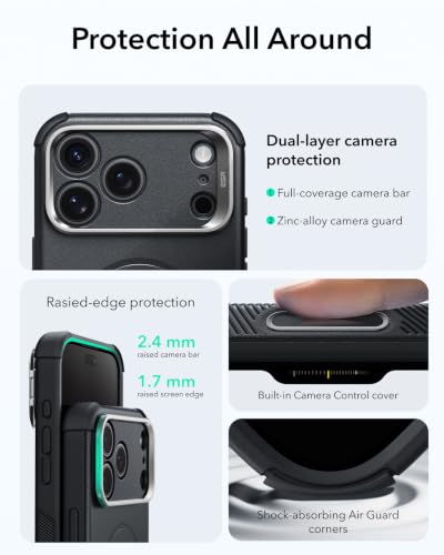 ESR Cyber Tough Case for iPhone 18/17 Pro Max with Flex Stand - Image 6
