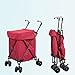Zusammenklappbarer Einkaufswagen mit 4 Rädern, zusammenklappbar, Schiebewagen, leichter Einkaufstrolley, Kletterwagen, Einkaufstrolley, 45 x 56 x 95 cm, Traglast 30 kg