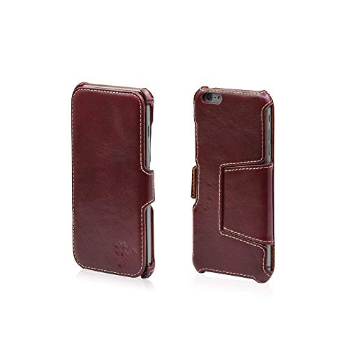 Funda con Tapa para iPhone 6 143,26 cm maná Funda utlrafina Tipo Libro de Cubierta Protectora | Funda de Piel Astana | Bl, Piel sintética, Wine Red EasyStand, iPhone 6 Plus 5.5 Inch