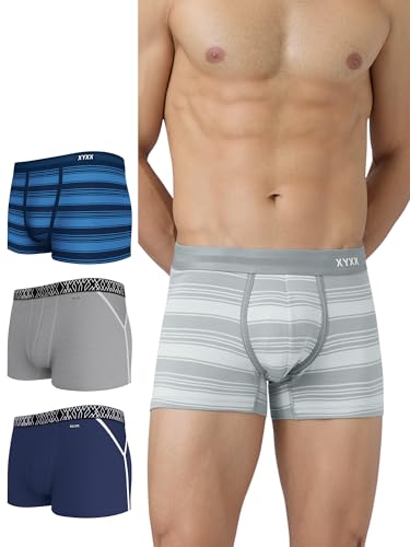 Image of XYXX Men's Super Combed Cotton Regular Fit Trunks with No Marks Waistband