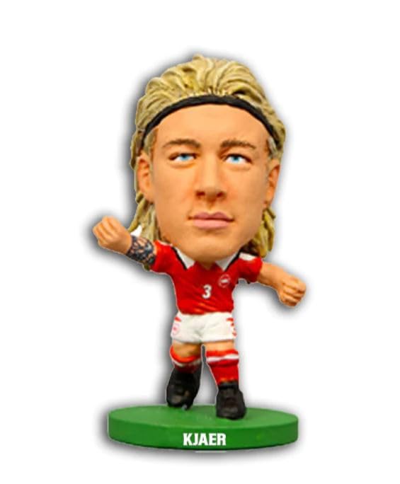 Figurine SoccerStarz Danemark Simon Kjaer maillot officiel rouge