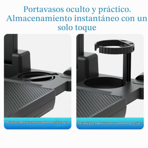 Miniatura 7 de Ratstone Mesa De Coche,Mesa De Asiento Trasero Plegable Multifuncional,Manteles Plegable Para Coche Con Portavasos Y Bandeja,Desmontables,Para Niños,Viajes,Trabajo,Comidas Capacidad De Carga 20 Kg