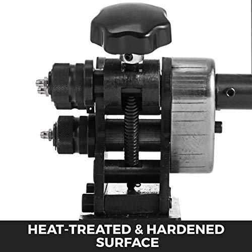 VEVOR Manual Ring Roller Bender Metal Sheet Roll Bending Rolling Machine 343mm Hand Tubing Bender Steel Ring Roller Bender 3-1/2'' Handle Handheld Hand Crank 3" Ring Bending - Image 6