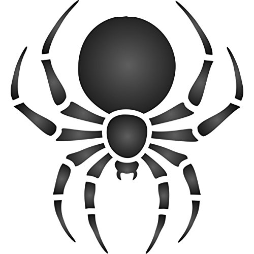 Spider Stencil - 7 x 7.5cm (M) - Reusable Halloween Animal Insect Bug Wall Stencil Template