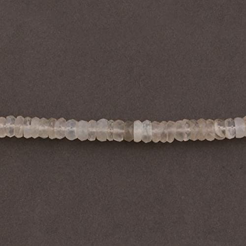 Moonstone Rondelle Beads fil perle de lune blanche facette ronde 8mm 9mm création bijoux SB2146