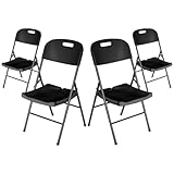 THINIA HOME Pack 4 Sillas Plegables con Asa 47x58x87cm