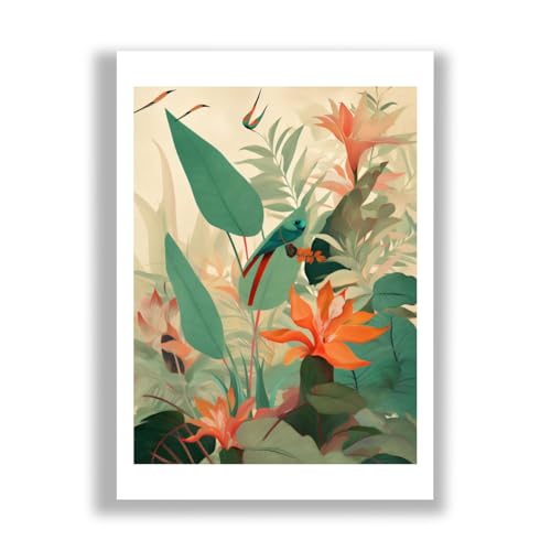 Impression d'art d'archivage mate Jungle Bloom I aux couleurs douces
