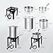ROVSUN 30QT Turkey Fryer & 10QT Fish Fryer Kit w/ 55,000BTU Propane Stove, Aluminum Outdoor Deep Fryer & Seafood Boiler Steamer w/Baskets, Thermometer, Marinade Injector, Turkey Rack & Rack Lifter