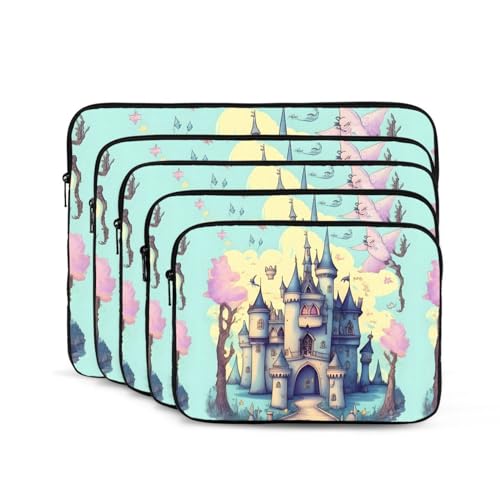 Fairytale Castle Laptop Sleeve Case 10 Inch Suitable for Notebook Computer Tablet Traveling Carrying Simple Case2