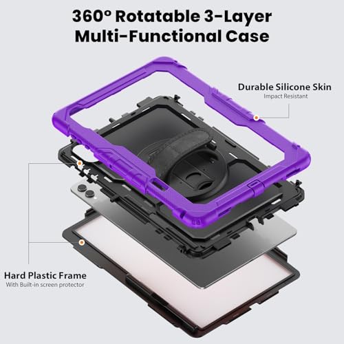 Funda para Samsung Galaxy Tab S11 Ultra resistente a golpes con protector de pantalla 3