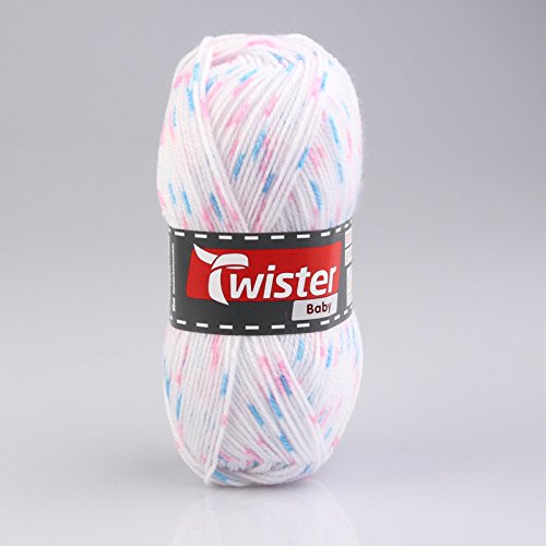 Preisvergleich Produktbild Kurtenbach Wolle - weiß gefleckt - 50g