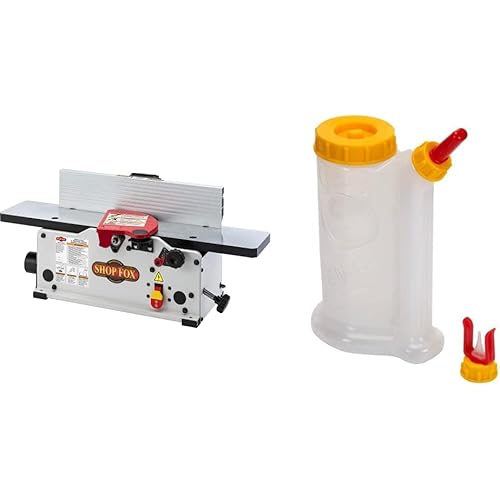 Shop Fox W1876 6" Benchtop Jointer with Spiral-Style Cutterhead & Wood Glue Dispenser, 16 Oz Btl, Drip less