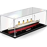 Xinyuwz Vitrina Transparente Vitrina Acrílica para Modelo Lego 10294 Titanic, (¡El Modelo De Bloque De Construcción NO Está Incluido!) Vitrina A Prueba De Polvo para Modelos Coleccionables 3MM