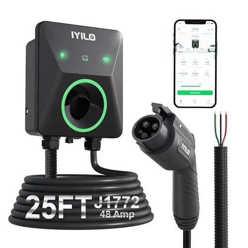 IYILO Level 2 EV Charger, 48Amp/11.5KW/240V, UL 2594, ETL...