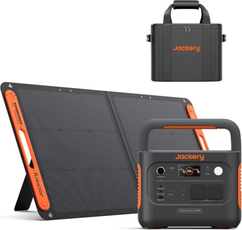 Jackery Explorer 1000 v2 Powerstation mit 100W Solarpanel & M Tragetasche