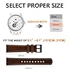 BISONSTRAP Leather Watch Straps, Classic Oil Waxed Leather, Quick Release Replacement Band for Men and Women, 22mm, Coffee Brown/Black Buckle #5