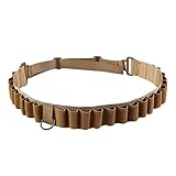 MiOYOOW Tactical Patronengürtel Schrot Nylon Patronengurt, Kugel Tasche Shotgun Shell Halter für 25 Patronen vom Kaliber 12