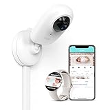 Simyke Smart Video Baby Monitor WiFi Smart Phone 1080P Camera,AI Detection,Cry Monitor and Lullabies,HD Night Vision,Two-Way Audio,Cloud & SD Card Storage,Connect Smart Watch App Control