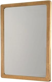 Sea Winds Trading Finn & Louise Chatham Dresser Mirror Solid Maple Wood Frame Flexible Installation Vertical Horizontal Mount 42 Inch Width 32 Inch Height Warm Maple Finish Tan Light Brown
