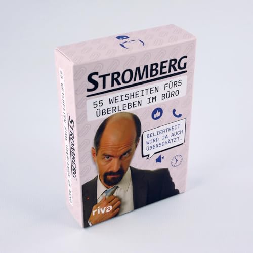 RIVA Stromberg – Das Kartendeck: 55 Büroweisheiten fürs Überleben im Arbeitsalltag. Beliebtheit wird ja auch überschätzt | Anti-Achtsamkeit für den Job, Lustiges Geschenk für Arbeitskollegen, Chefs - Detailansicht 2 | TV | Video | Foto