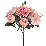 Ampliamente aplicado: las flores de peonía artificial se pueden usar como decoración del hogar, florero de jarrón, jardín, puertas, fiesta, arreglo de flores, bricolaje, ramo de regalo, etc.