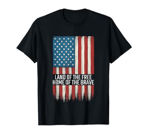 Tshirt Vintage Bandiera Americana | Patriotic Land Of The Free Maglietta