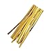 FRCOLOR 2400pcs Bread Candy Bag Wrapping Ties Treat Bags Ties for for Party Favors Gold