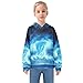 Selerdon Kid's Hoodie Sweatshirt Blue Sea Tornado Long-Sleeve Pullover Children's Fashion Casual Outfits Fall Winter Warm Clothes with Pocket