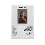 Frank Ocean Poster Blonde Album Cover Poster Suitable for Room Aesthetic Canvas Wall Art Bedroom Painting Decoration Mural Gift 12x18inch(30x45cm) Unframe-style