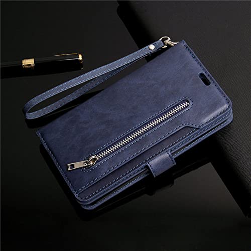 Housse cuir rabat Samsung Galaxy S10E bleu étui portefeuille
