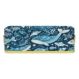 Dolphins Sharks Whales Ocean Bathroom Storage Basket, Foldable with Handle Open Countertop Paper Towel Decorative Box, Toilet Tank Top Shelf Baskets for Home Closet Bedroom Living Room Office