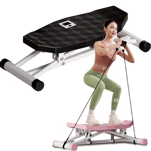 Balance Board, All-Motion Trainer, Portable Ski Balancing Machine Featuring LCD Monitor, Ski Simulator with Resistance Bands for Full Body Workout,Black