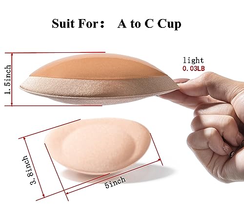 Women’s Adhesive Bra Pads Inserts Breast Enhancer Pads Breathable Sticky Inserts Push Up Bras for Small Breasts Beige4