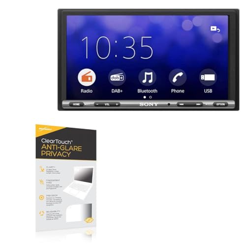 BoxWave Screen Protector Compatible With Sony XAV-AX3250 - ClearTouch Anti-Glare Privacy (2-Pack), Privacy Screen Protector Flexible Film Anti-Glare