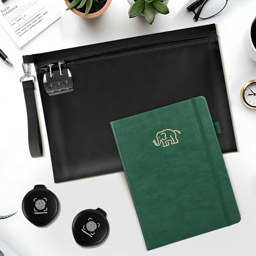 Notary Supplies Kit with Notary Journal & Bag, 2 Fingerprint Ink Pads Green by YUHUEDIT - Used condition - Image 7