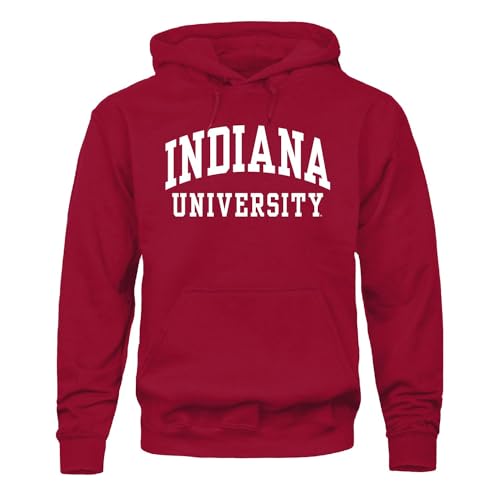 Barnesmith Indiana University IU Hoosiers Adult Unisex Hooded Sweatshirt Classic Cardinal X-Large