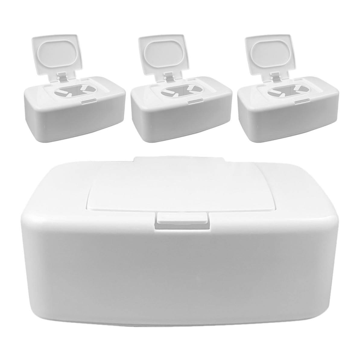 Boîte de rangement lingettes pour table à manger et intérieur lot de 4 étuis rechargeables