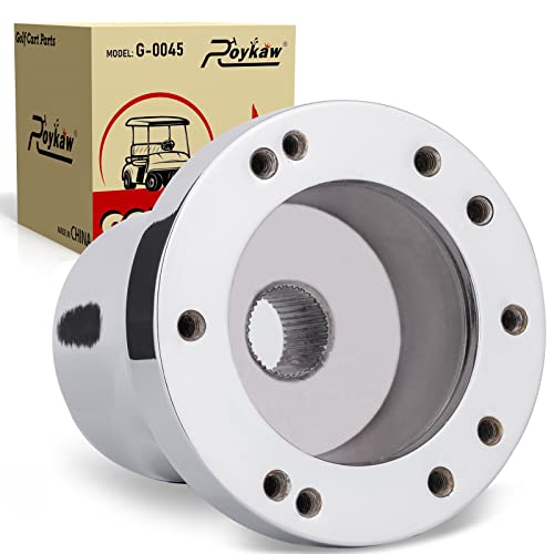 Roykaw Golf Cart Steering Wheel Adapter Compatible with Club Car DS Silver
