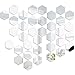 36pcs Pegatinas Pared Espejo Vinilos Adhesivos de Acrílico 12,6 x 11cm Hexagonales Decorativas DIY Decorar Hogar Habitación Dormitorio Baño
