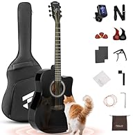 Redesigned with You in Mind: The sizeable and ergonomic dreadnought cutaway body with a comfortable single cutaway design produces a large and balanced sound. The back and sides are fashioned from pure mahogany which offers a warmth to the resonance....