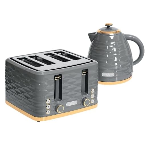 HOMCOM Kettle and Toaster Sets 1.7L Rapid Boil Kettle & 4 Slice Toaster