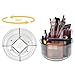LINFIDITE 360 Rotating Makeup Organizer Clear Cosmetic Storage Holder Tray with 6 Compartment Makeup Brush Lip Gloss Organizer Case for Bathroom Cabinet Vanity Desktop