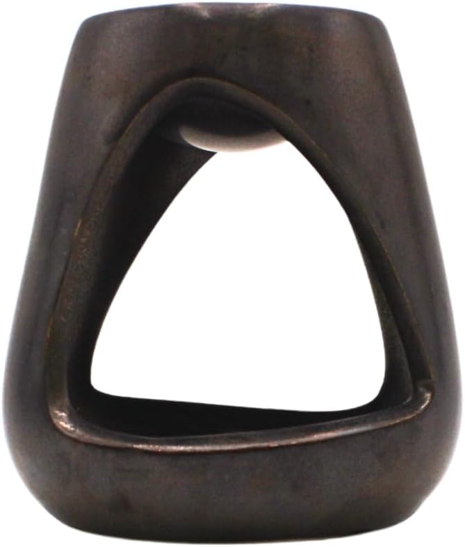 Dekohelden24 Aroma Lamp/Aroma Lamp/Scented Gentle/Perfume Lamp Fabricated from Ceramic, Easy and Elegant, Measurement: H x Diameter Approx. 10 x 9 cm, Anthracite Gray, 10 cm